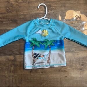 Disney Mickey Swim Shirt Rash guard 6/9month